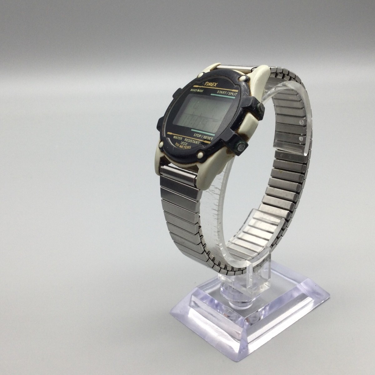 TIMEX ATLANTIS 100 デジタル腕時計 Vtg Timex Atlantis 100 Watch Men 40mm Black Digital Day Date