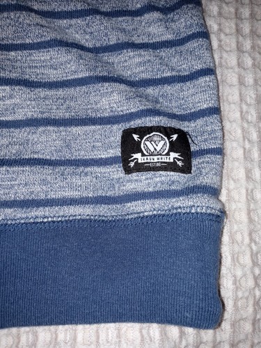 Shaun White Boy's Blue Striped Pullover Thin Sweater Sz Large 12-14 - Picture 4 of 4