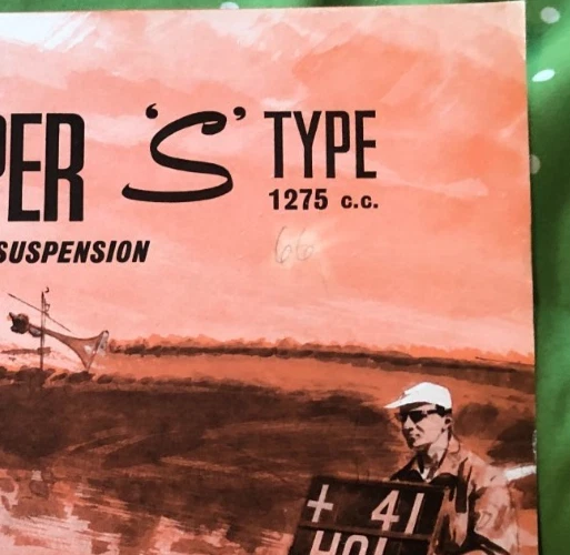 Austin Mini Cooper S 1966 folleto de ventas de carreras suspensión hidrolástica raro fabricante de equipos originales Foto 4 de 4