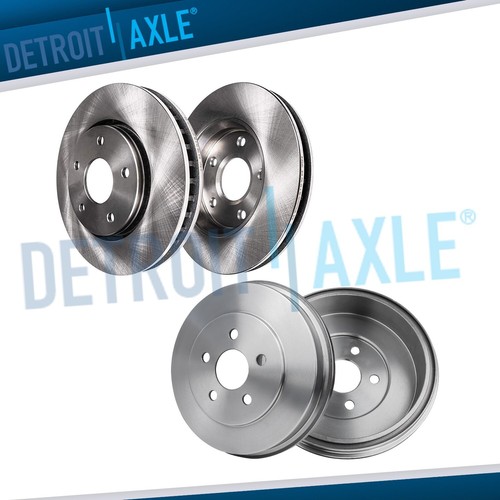 276mm Front Brake Rotors Rear Drums for 20012005 Dodge Stratus Coupe 3