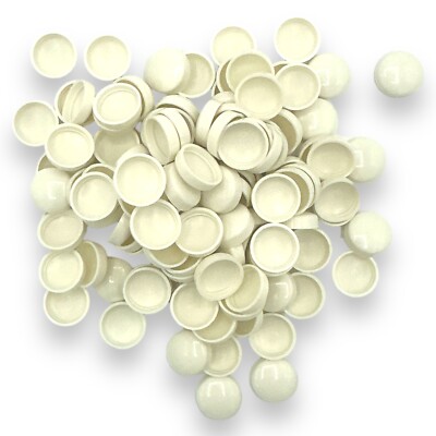 Domschraube Abdeckkappen cremeweiß, zweiteilig glänzend 10/12g Snap-Caps  Schrauben