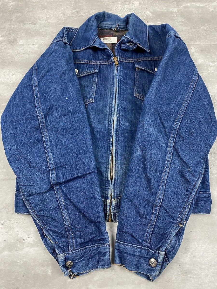 vintage MONTGOMERY WARD 101 DENIM JEAN BLANKET LINED JACKET vintage MONTGOMERY WARD 101 DENIM JEAN BLANKET LINED JACKET