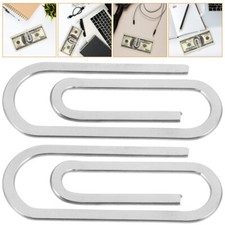 2PCS Money Clips Money Organizers Clip Cash Holders Decorative Paper Clips