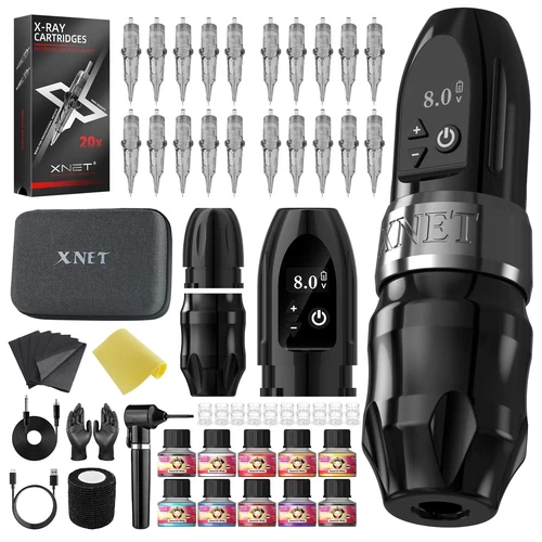 XNET Titan Wireless Tattoo Machine Kit with Ink Shaker Tattoo Beginner Complete - product listing photo