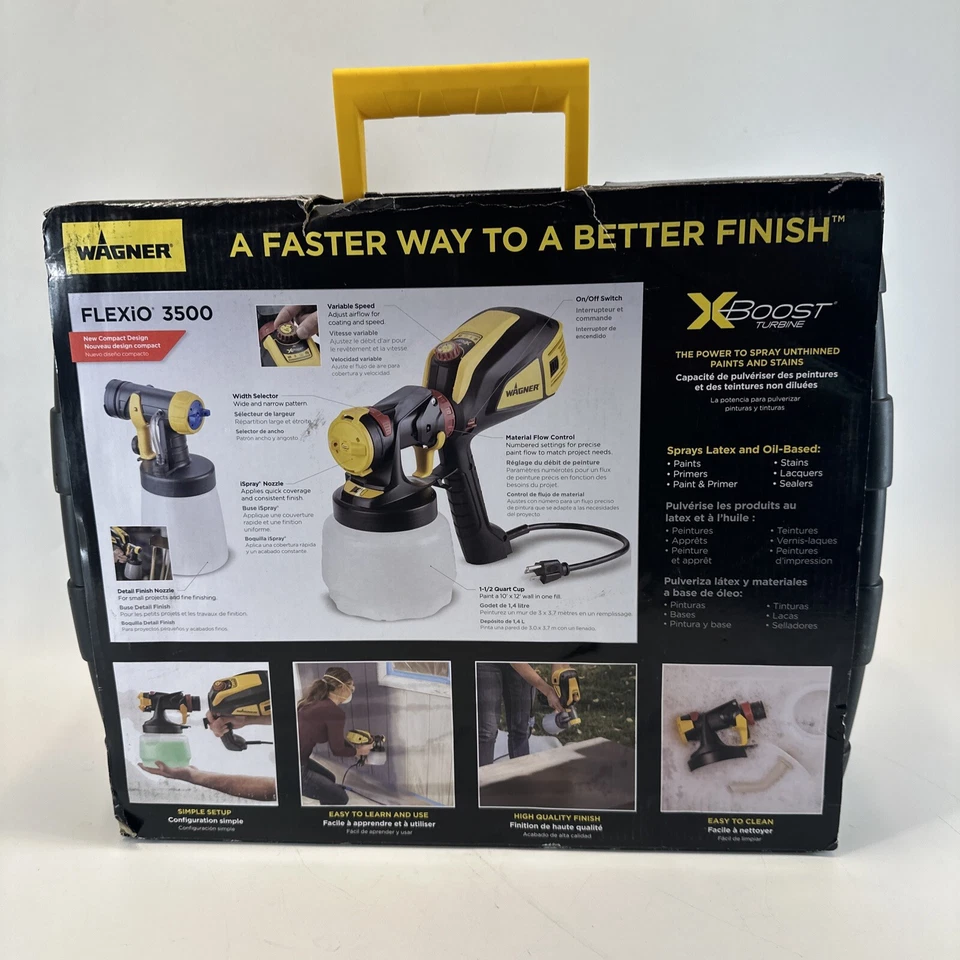 Pulverizador de pintura portátil Wagner Flexio 3500 HVLP para pintura y manchas modelo 2419306 Foto 3 de 4