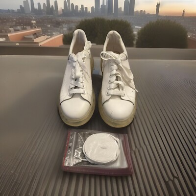 スニーカー ALEXANDER MCQUEEN IVORY SNEAKERS Women's Crystal-embellished Oversized Sneaker in White