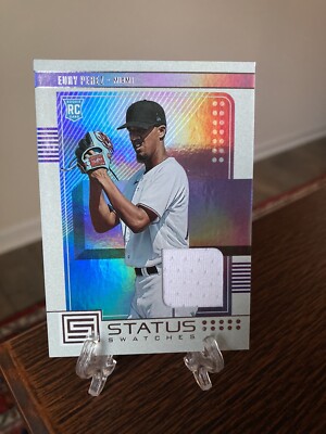 Eury Perez 2023 Chronicles Status Swatches Rookie Card #SS-EP SP RC bent Corner