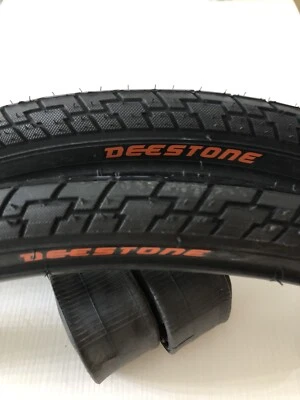 COPERTONI 26 X 1.75 deestone Slick Stradali nero+ 2 CAMERE MTB 26