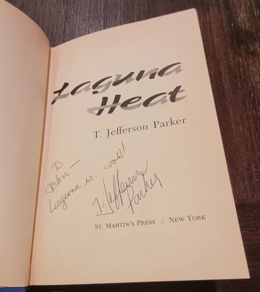 SIGNED Laguna Heat by T. Jefferson Parker 1ST ED HC DJ IN VERY GOOD CONDITION Foto 2 de 4