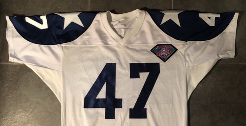 Dallas Cowboys Clayton Holmes Autographed game issued Vintage Apex Jersey 75th - Picture 8 of 11