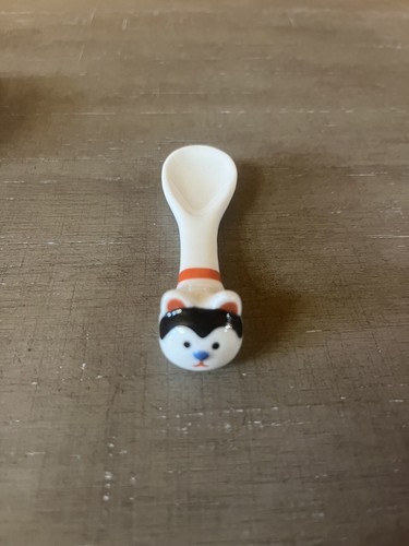 Concombre Yuka Saji By DECOLE Blue Dish Dog Spoon Condiment Holder Ceramic - Picture 6 of 6