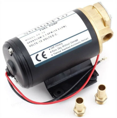 12V Impeller Gear Oil Pump Oil Fuel Water Transfer For Diesel Scavenge - Picture 8 of 13