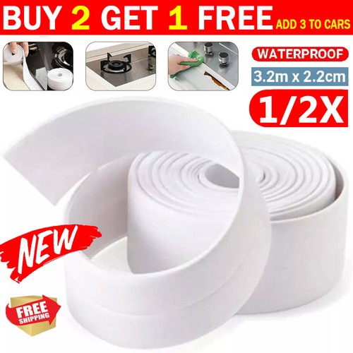 2Pack Self-Adhesive Bath Sealant Strip Flexible Waterproof Caulk Seal ...