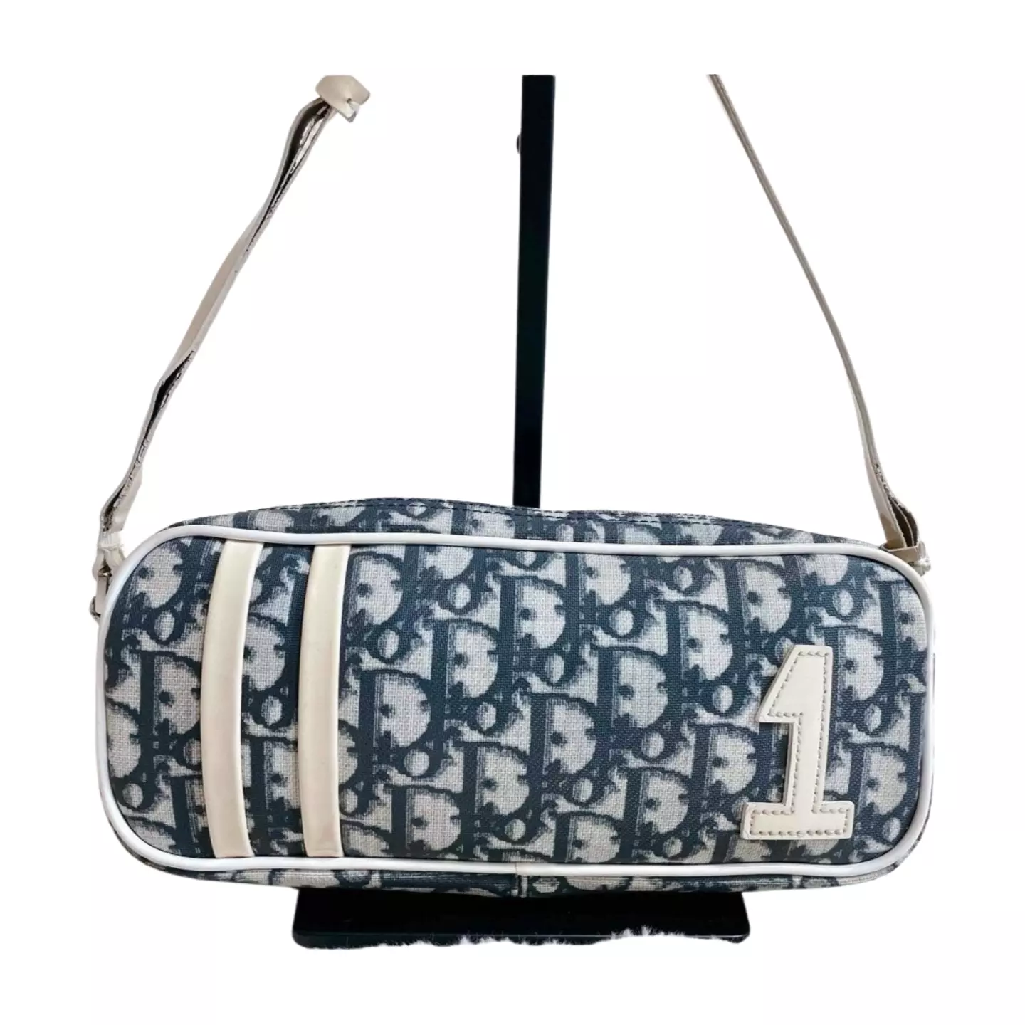 Sac bandoulière Christian Dior Trotter n°1 pochette accessoire marine PVC occasion