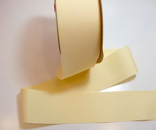 Light Yellow Grosgrain Ribbon 2 1/4" wide x 10 yards Schiff Wheat Polyester B44 - Picture 2 of 4