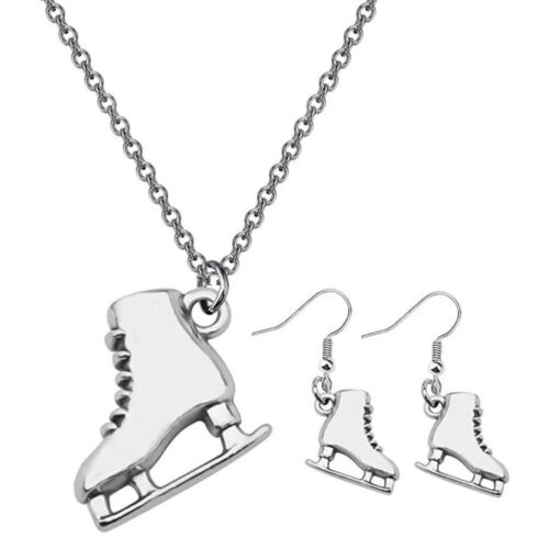  3 Pcs Sports Earrings Skate Necklace Ice Skates Men and Women - Picture 1 of 14
