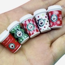 10 Pieces Miniatures Dollhouse Coffee Drink Fake Food Props Miniature Dolls