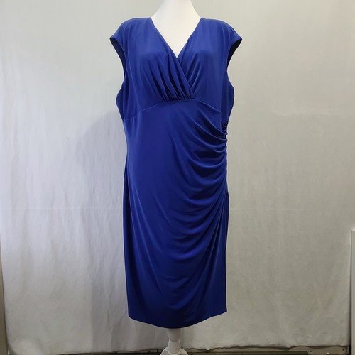 NWT Lauren Ralph Lauren Dress Women's Size 18 Blue - Picture 12 of 16