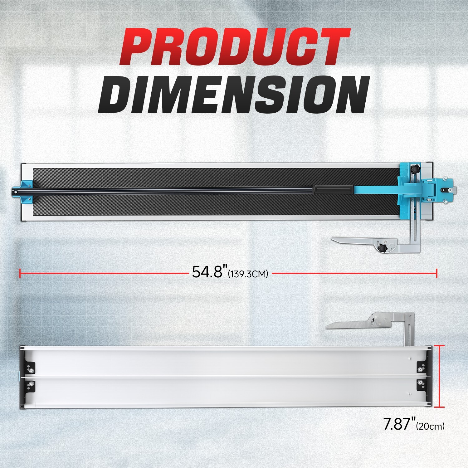 For Porcelain Ceramic 48" Manual Tile Cutter Cutting Machine Tool w/ Wheels