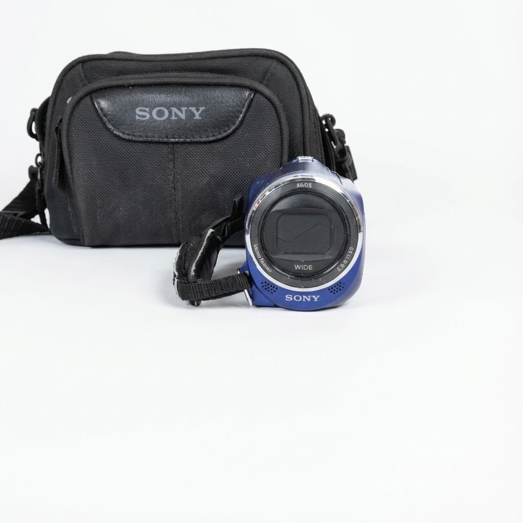 Blue 9.2mp Lcd Flip Screen Case Battery