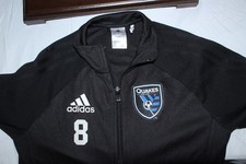 Adidas Youth L San Jose Earthquakes 8 Black Climalite Full Zip Soccer Jacket