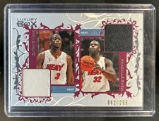 2006-07 Topps Luxury Box Dwyane Wade Shaquille O'Neal Courtside Dual Jersey /299