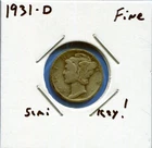 W@W 1931-d Mercury Dime !!!! ( LOW Mintage !!!!)  FINE !!!!!