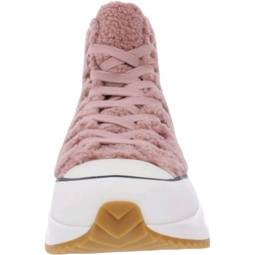 Steve Madden Womens Shaft Faux Fur Fashion Sneakers Pink 11 - Picture 5 of 5
