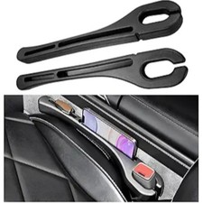 2PCS Car Seat Gap Organizer, Car Seat Gap Filler Storage Bag with Phone Holder,