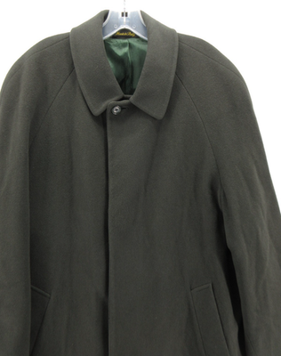 VINTAGE Saks Fifth Avenue Jacket Men 44 Green Wool Cashmere