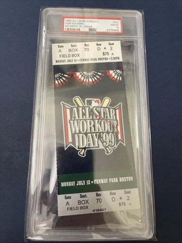 1999 KEN GRIFFEY JR ALL STAR Homerun HR Derby Winner Ticket Full PSA 10