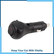 Pack(1) DC 12/24V Car Cigarette Lighter Switch Power Socket Plug w/LED Indicator