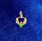 Egyptian Revival Old Mine Diamond Enamel Winged Scarab Pendant Necklace Art Deco — photo 9