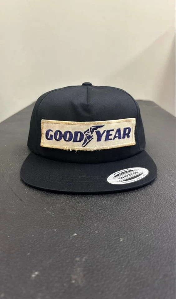 Good Year Snapback 90s Vintage Patch Trucker Cap Adjustable Fit Yupoong FLEXFIT - Image 2 of 3