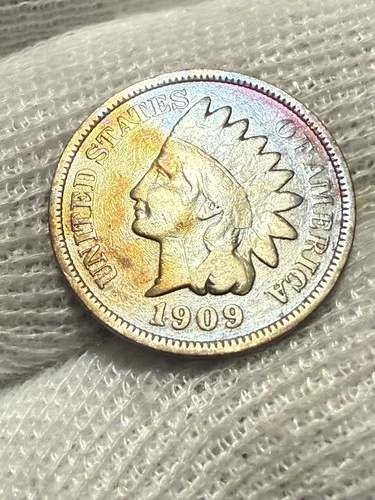 1909 Philadelphia Mint Indian Head Cent Free Gift Nice Toner WOW AU+