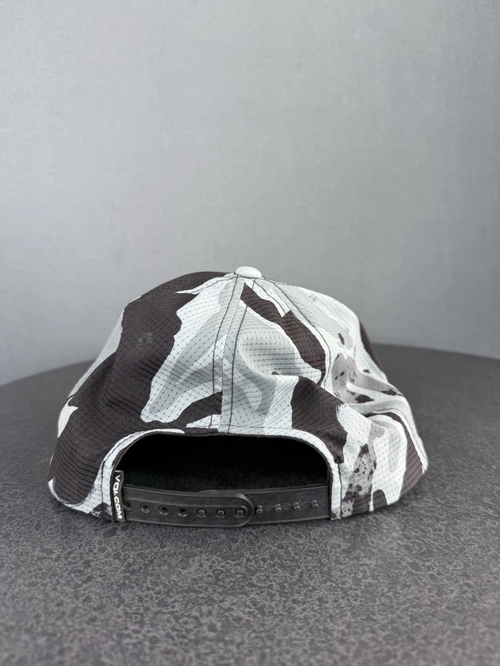 Volcom Hawaii Gray Camo SnapBack Cap With Yellow Embroidery  - Image 3 of 4