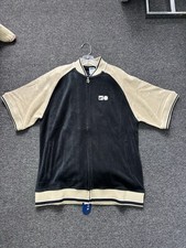 Vintage Fila Black Beige Shirtsleeve Tracksuit Brand New Size Small