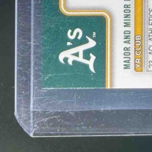 2025 Topps Series 1 #314 Jacob Wilson Green Holo Foil 53/99 Oakland Athletics RC - Bild 8 von 10