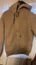 Vintage Y2K Carhartt J130 SDL brown hooded work wear jacket Size Medium