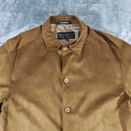 Mac Mor Collezione Privata Camicia Giacca Uomo L Cammello Poli Scamosciato Bottoni - Foto 6 di 11