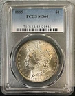 1885 Morgan SILVER Dollar PCGS MS64 - Strong Reflective Surfaces!