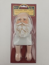Darice Porcelain Doll Parts Santa Head with Hands 1231-28 Old Fashioned