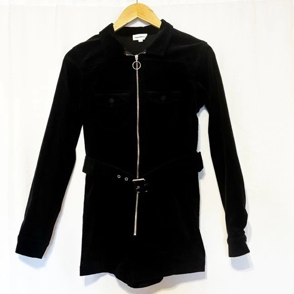 Superdown Charlotte Cord 连身裤 黑色 S 码 — 第 2/4 张图片