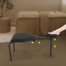 Black Adjustable Pedicure Stool Manicure Foot Rest Pedicure Chair For Beauty