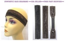 LOT OF 2, 6,12---SYNTHETIC HAIR ELASTIC HEADBAND,HEAD WRAP-AM108A