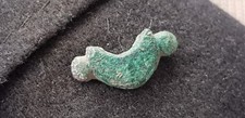 Very Rare Roman bronze chevron mount with face please read descripton below L53z