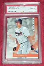 CAL RIPKEN JR 1996 LEAF SIGNATURE SERIES #15 HALL OF FAMER  PSA 10 🔥CLEAN