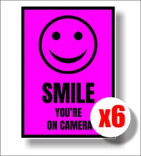 Funny Warning CCTV Security Surveillance Camera Sticker Sign Decal 50mm x 70mm 