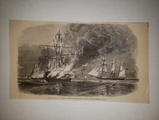 USS Tacony Union Navy Steamboat Civil War 1863 Sketch Print