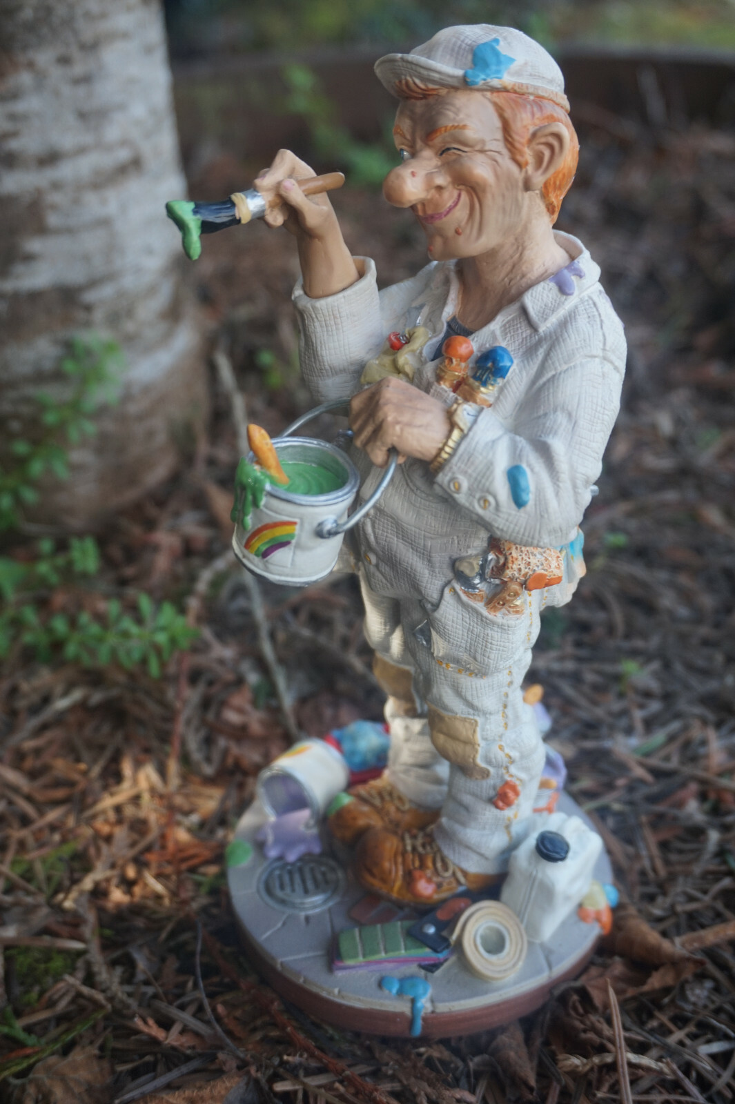 Figurine peintre en bâtiment Profisti 33 cm grande caricature humour
